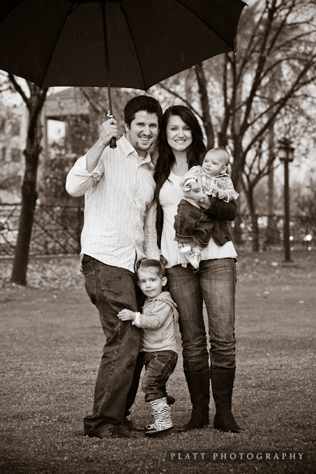 Family Portrait in Chandler Arizona in the Rain