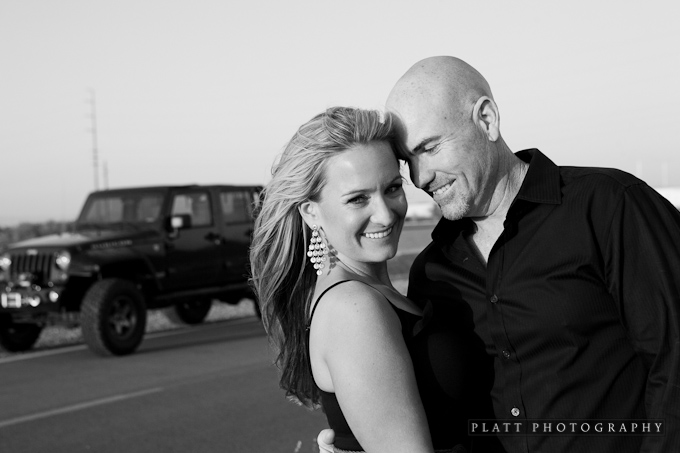 Engagement Portrait in Chandler, Arizona with Jeep