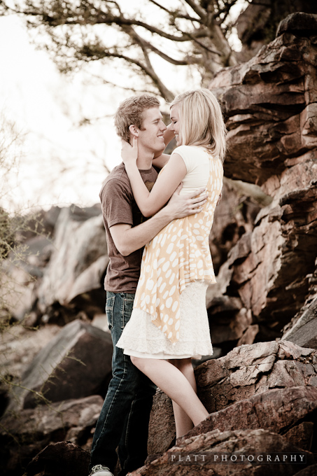 Phoenix-Engagement-Portraits-12 Engagement Portrait in Phoenix Arizona in the desert mountains