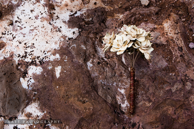 grand-canyon-wedding-arizona-6 Dried flower bouquet from A Wedding at the Grand Canyon on Shoshone Point