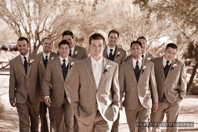 I always love having the wedding party as a backdrop to the bride and groom