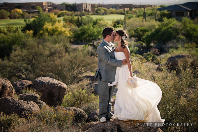 scottsdale-arizona-wedding-6 Bride and groom portrait at a Wedding at Troon North in Scottsdale Arizona