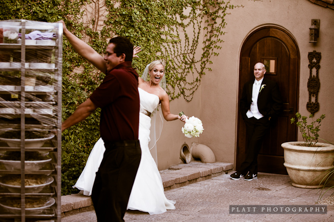 Humorous Photo of Bride: Wedding Photography at the Montelucia in Paradise Valley (Scottsdale) Arizona