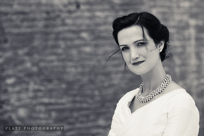 bride portrait in the streets of Shreveport Louisiana