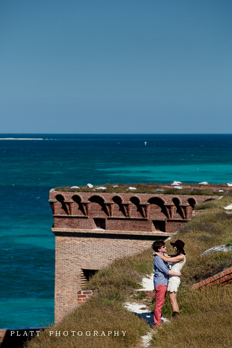 Engagement Portraits in the Gulf of Mexico, of the coast of Key West, Florida by Jared Platt, Platt Photography.