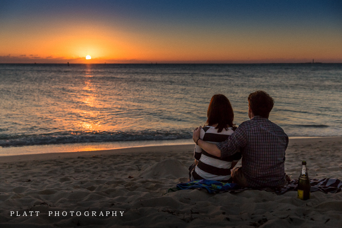 Engagement Portraits in the Gulf of Mexico, of the coast of Key West, Florida by Jared Platt, Platt Photography.